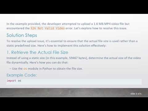 Resolving the 324 Not Valid Video Error When Uploading to Twitter via API