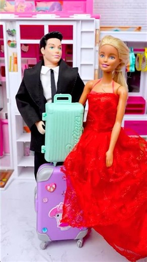 Satisfying Unboxing Barbie Doll & Suitcase Set Toys, ASMR Video #shorts