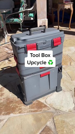 Tool Box Upcycle ♻️ This is perfect for my MUA case! #upcycling #recycled #diyprojects #easydiyproject #diy