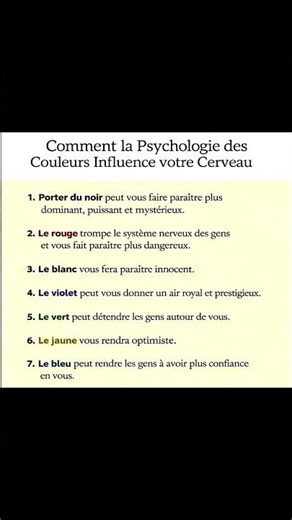 La psychologie des couleurs