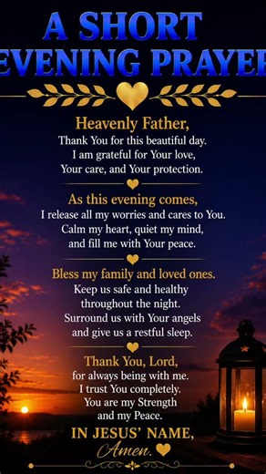 Never sleep without saying this! #eveningprayer #prayer #shorts