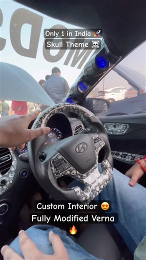 Skull Theme ☠️ Custom Interior 😍 only 1 in India 🔥 fully Modified verna 🚀