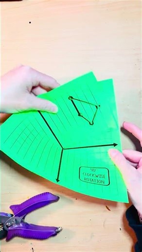 Geometric rotation in the coordinate plane using a hole punch