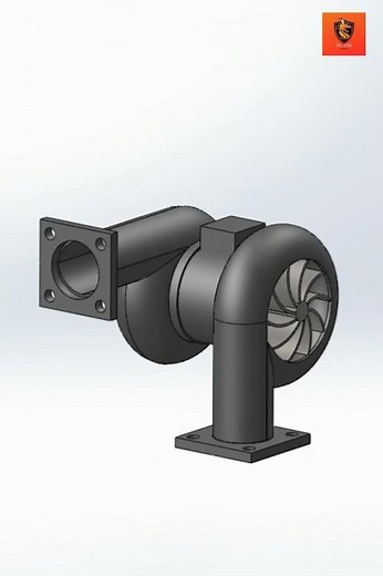 Turbocharger design 3d model #mechanicalengineering
