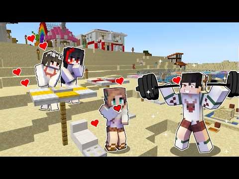 Strong On Summer Vacation Love Story in Minecraft!