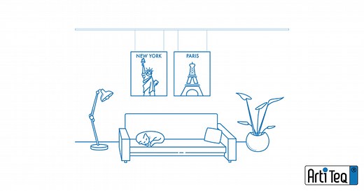 Cimaises murales? Système d’accrochage tableaux - Artiteq