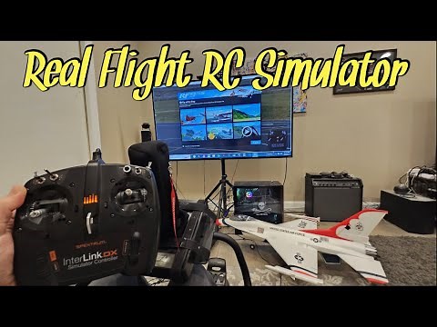 F-16 Thunderbird EDF Real Flight RC Simulator Spektrum Interlink DX on PC
