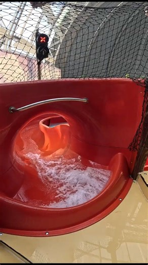 Red Water Slide Jungle Splash Tropical Islands Germany #waterslide #watertube #tobogan