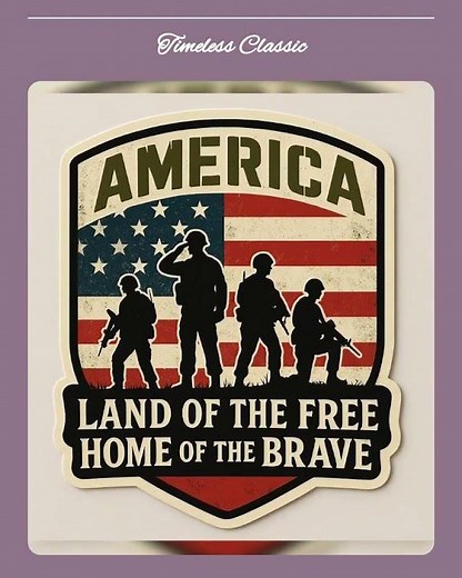 Patriotic Military Sticker – “Land of the Free, Home of the Brave” USA Army Vinyl Decal