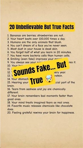 20 Unbelievable Facts That Are 100% True 🤯 #truthhurts #alphafacts