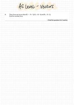 ⚡ AS Level Vectors: Calculating the Resultant Force from Position Vectors #aslevelmaths #vectors