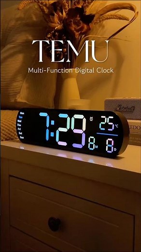 Giant LED Wall Clock with RGB Colors #shorts #temureview #temuhaul