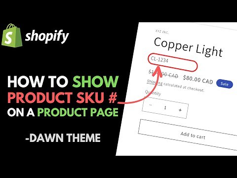 Shopify Dawn Theme: How to Show SKU Number on a Product Page
