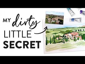 The LAZY way to paint watercolor landscapes