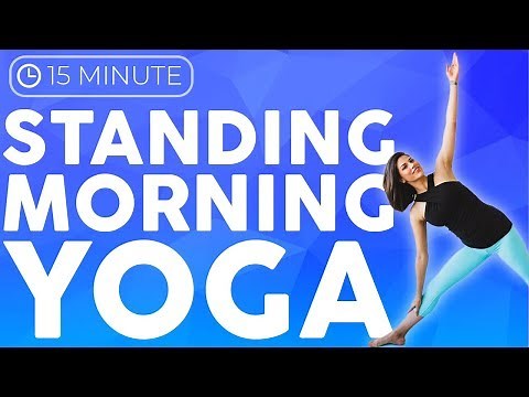 15 minute Morning Yoga Routine | Standing Hands Free Flow