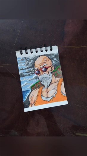 master roshi 😅 from dragon ball z ✨ #painting #dragonball #drawing #ytshorts #subscribers