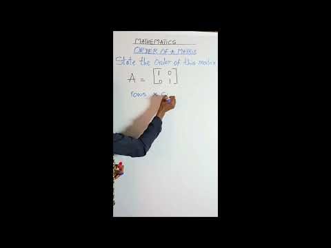 UNDERSTANDING MATRIX ORDER IN ONE LOOK. #maths #mathssolution #learnmaths