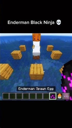 Enderman Water Trap 😂 Snowman OP in Minecraft #shorts