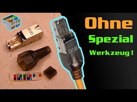 RJ45 Stecker auf Verlegekabel montieren | CAT6a / CAT 7