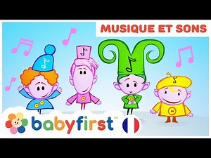 Les Notekins | apprendre les instruments de musique | trompette | violon | clarinette | BabyFirst TV