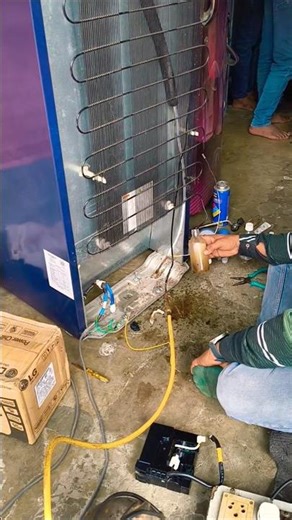 fridge cooling coil cleaner making| fridge all pipe cleaning with ctc #coilcleaning #directcool#best