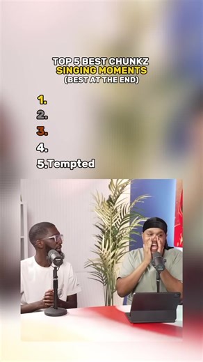 TOP 5 BEST CHUNKZ SINGING MOMENTS #top5 #ranking #chunkz #foryouu #fyp | chunkz singing