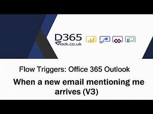 Microsoft 365 Outlook Triggers: When A New Email Mentioning Me Arrives (V3)