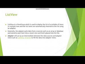 Creating ListView in Android Programming