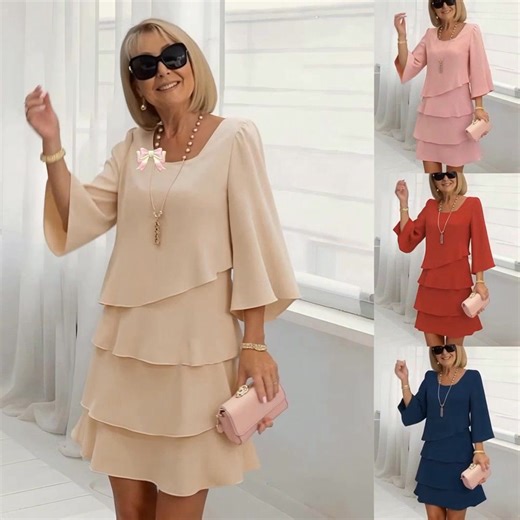 519 reactions · 24 shares |  Flatter Your Figure with Our Chic Chiffon Cake Dress!  ✨ Voluminous layers that hide trouble spots & create a dreamy silhouette. This A-line beauty skims your curves—no clinging! Made from lightweight, breezy chiffon for all-day comfort. Perfect for weddings, parties, or brunch. Dress it up or down... and feel effortlessly confident! ✨ Shop now to elevate your wardrobe with this versatile stunner!  | Flolyed Shop | Facebook