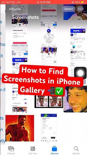 How to Find Screenshots in iPhone Gallery 📲✅ #iphone #screenshot #tutorial
