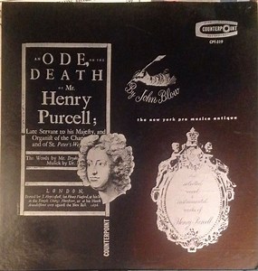 John Blow, John Dryden, Henry Purcell - An Ode On The Death Of Mr. Henry Purcell