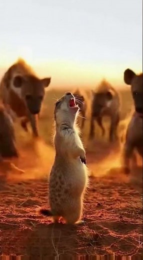 Groundhog’s Meme Scream Scares Off Hyenas! 🐹🦴😂