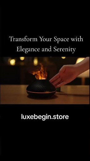 Flame Aromatherapy Humidifier: Nordic-Style Desktop Essential Oil Diffuser with Atmosphere Light