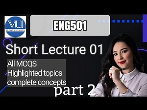 ENG501 Short Lecture 1 (part 2) Introduction to Language _VU Students