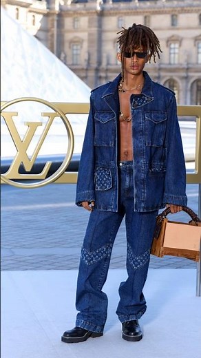 Jaden Smith Denim Chić Slay @ LV Paris Fashion Week 2025 Show #jadensmith #fashionpolice #PFW #LV