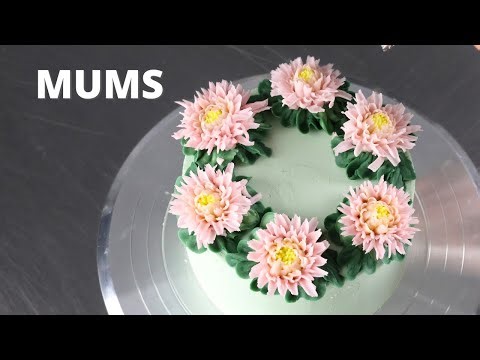 How to make chrysanthemums wreath cake [ Cake Decorating For Beginners ]