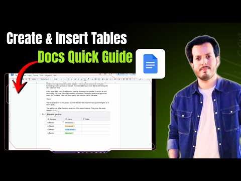 How To Create and Insert Tables in Google Docs | Step-By-Step
