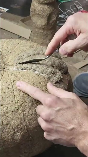 DIY Scary Pumpkin with Paper Mache Clay.