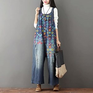 Watch women's denim overalls on Amazon Live