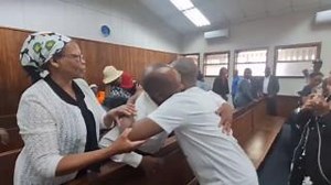 Father of accused, 21-year-old student Bafana Mahungela, breaks down in court. Mahungela is charged with murdering Joburg teacher Kirsten Kluyts. Video by Nozintombi Miya | SABC News