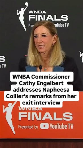 WNBA Commissioner Cathy Engelbert spoke with media ahead of Game 1 of the WNBA Finals to address recent concerns around the league. | ESPN