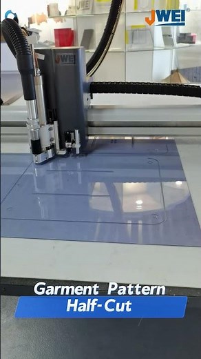 JWEI Digital Cutter Performing Half-Cuts for Garment Patterns