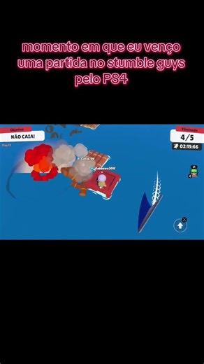 momento em que eu venço uma partida no stumble guys pelo PS4