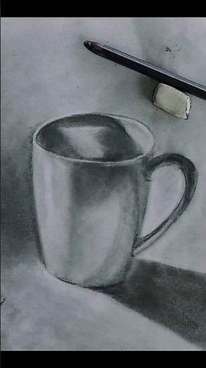 Easy Cup Pencil Drawing ☕ | Realistic Shading Tutorial