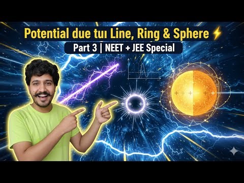 Electrostatic Potential & Capacitance Part 3 | Potential due to Line, Ring & Sphere | NEET & JEE