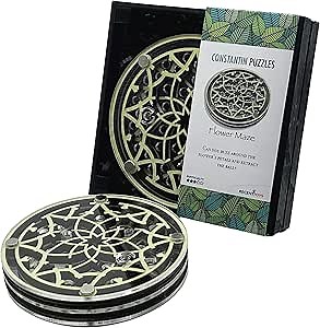 Project Genius Constantin Flower Maze Wooden Puzzle – Intricate Floral Labyrinth Brainteaser, Brain Game & Desk Toy, Ideal Gift for Adults & Teens 14+