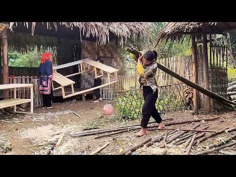 No Money, Only Bamboo: A Young Mother Builds a Fence to Protect Her Family