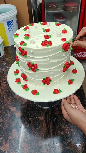 Red Rose Cake Design Idea | 3Kg Tall Cake Design Idea | Simple and Easy Cake Design | Sunil Cake Master