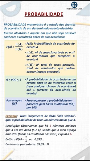 Probabilidade - definição. #matematicaparaconcursos #matemáticaparaoenem