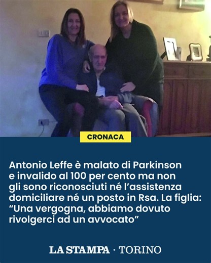 Antonio INVALIDO al 100% e bisognoso di sostegno, ma né assistenza domiciliare né posto in RSA
